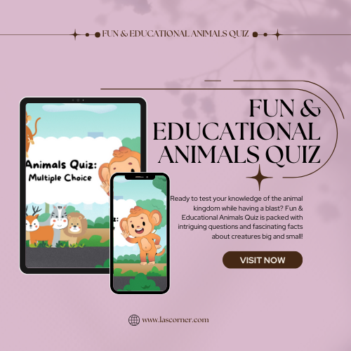 Fun & Educational Animals Quiz: Multiple Choice Learning Adventure for Kids! 🌍🐵