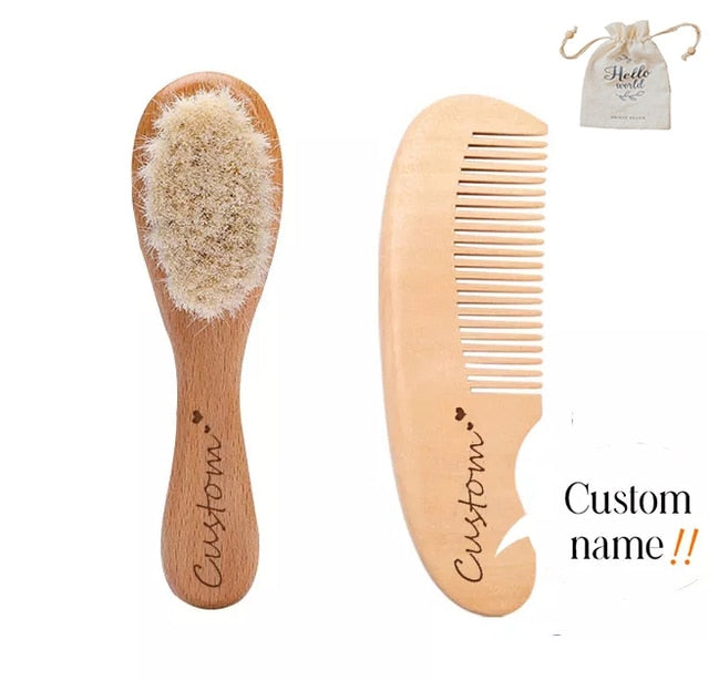 Comb and Care: Get Personalized with our Custom Baby Hair Comb Brush Set