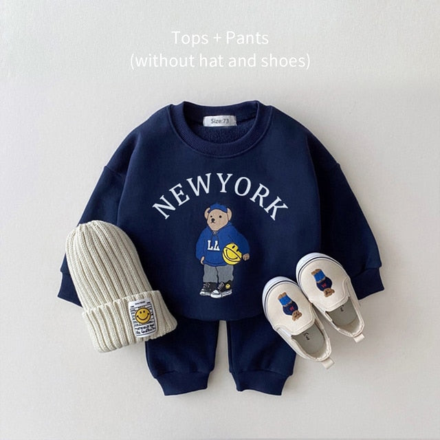 Stay Comfy and Trendy with Our Baby Casual Hoodie and Pants Set