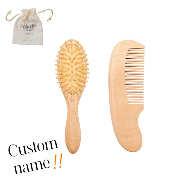 Comb and Care: Get Personalized with our Custom Baby Hair Comb Brush Set