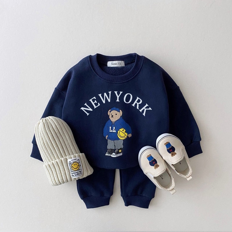 Stay Comfy and Trendy with Our Baby Casual Hoodie and Pants Set