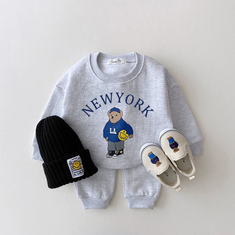 Stay Comfy and Trendy with Our Baby Casual Hoodie and Pants Set