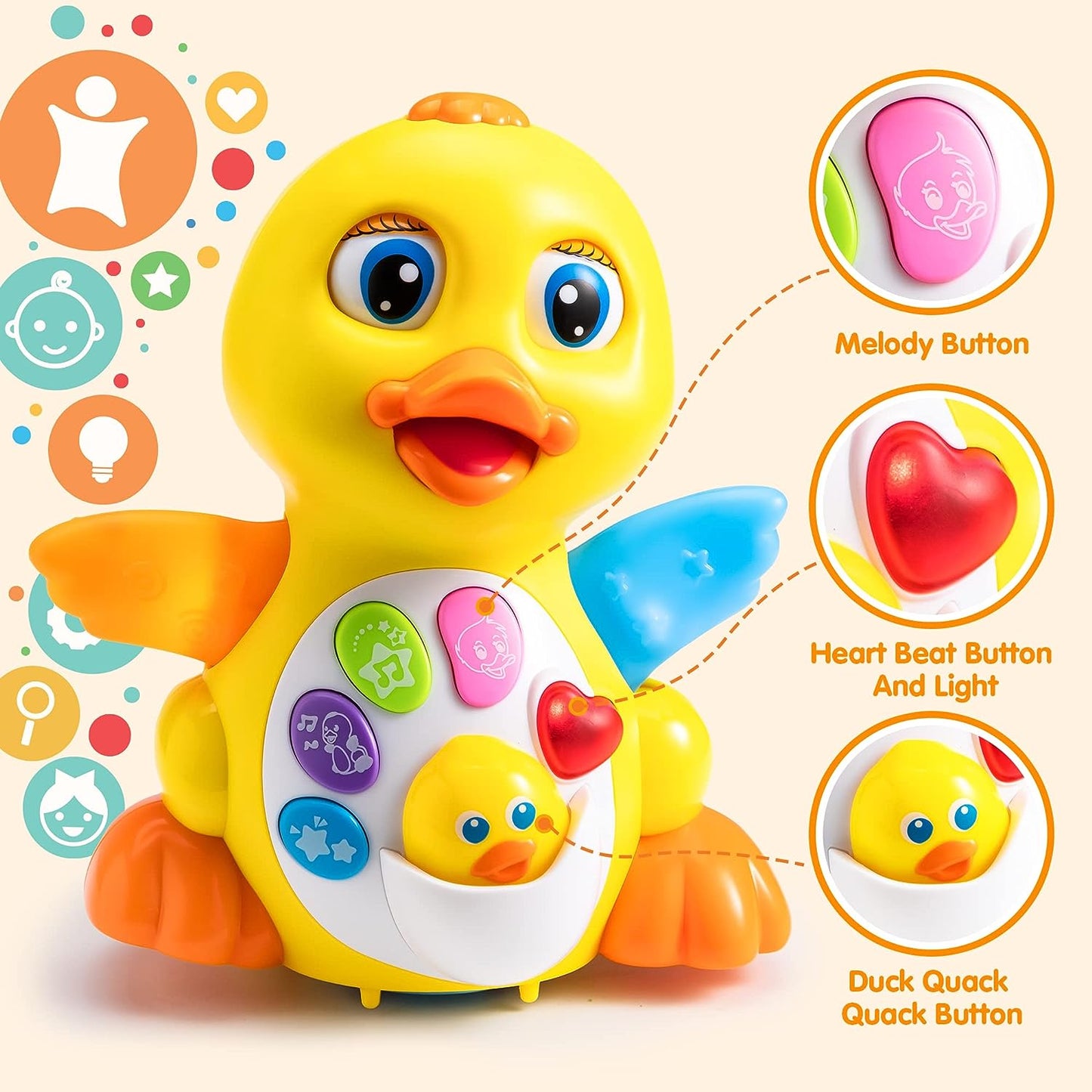 🦆 Dancing Ducky Toy: Engaging Melodies & Lights | Sensory Development for Kids