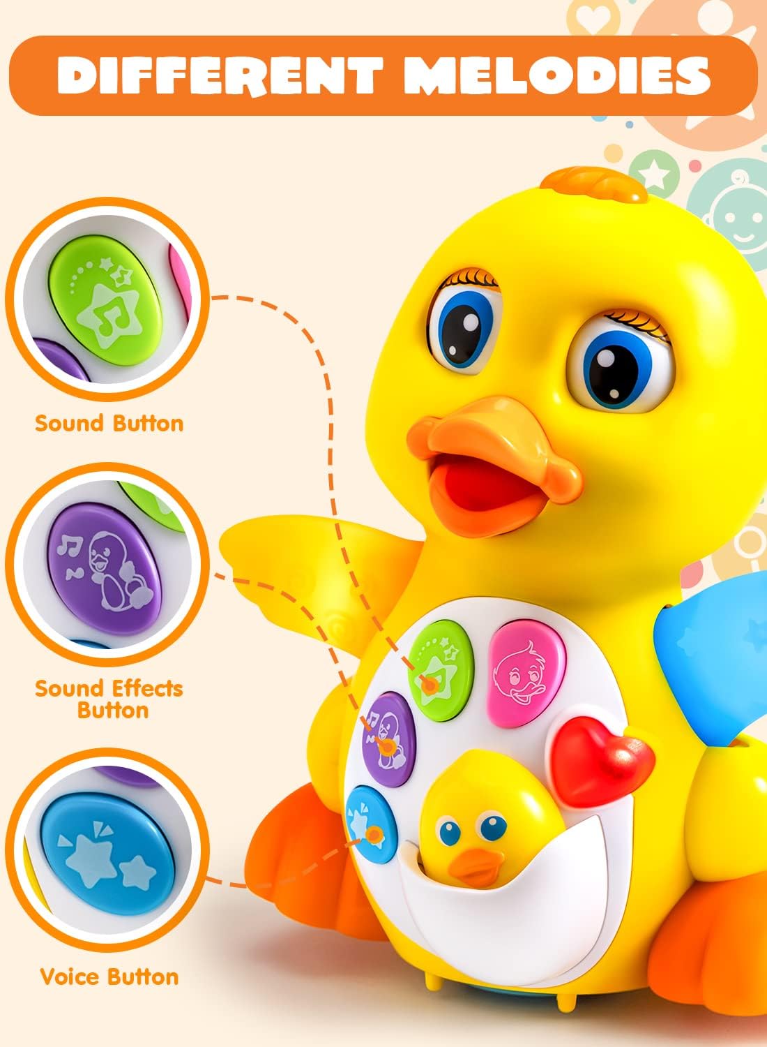 🦆 Dancing Ducky Toy: Engaging Melodies & Lights | Sensory Development for Kids