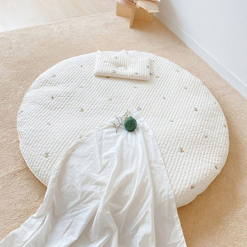 Make your baby's playtime more fun with our Bear Embroidery Baby Crawling Mat