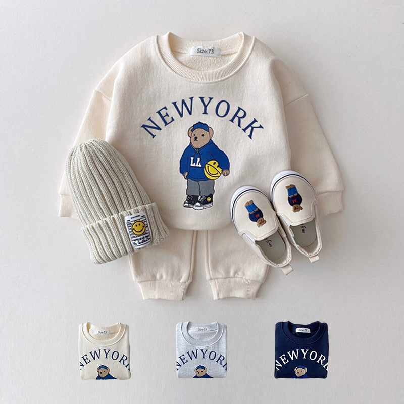 Stay Comfy and Trendy with Our Baby Casual Hoodie and Pants Set